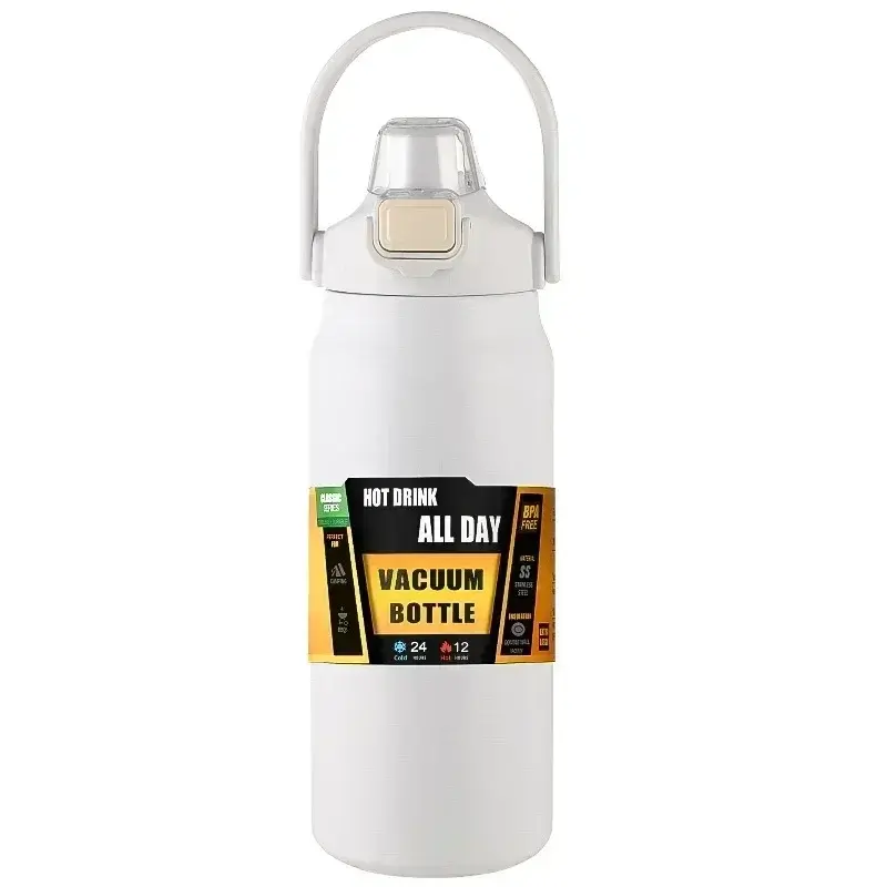 Bouteille Thermos Inox avec Paille – Isolation Chaud/Froid