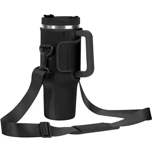 Sac de transport pour gourde 40 oz avec poche pour téléphone – Porte-bouteille avec sangle réglable pour gobelet, support isotherme pour thermos.